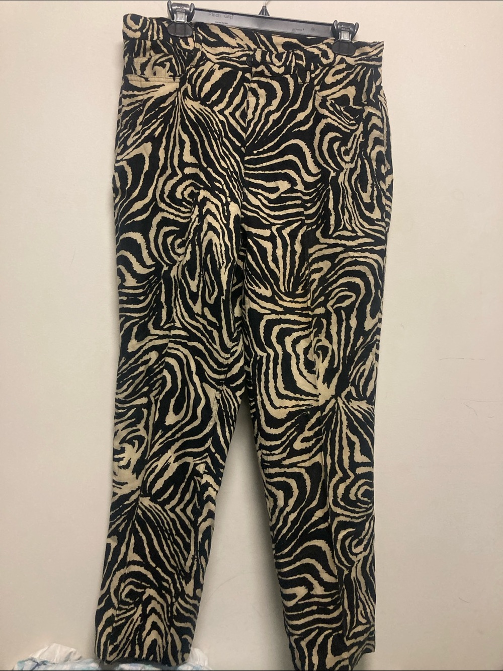 Birch Hill/-Rise Black and Cream Zebra Print Trousers